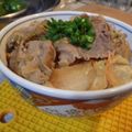 かす”お's cooksnap of when they made 肉豆腐やすき焼きの残り汁で★ぶっかけご飯.