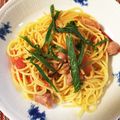 りぇち0516's cooksnap of when they made ハーブソーセージとトマトのオイルパスタ.