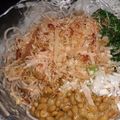 コハク☆。・'s cooksnap of when they made 栄養満点！モロヘイヤと納豆のネバネバ蕎麦.