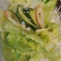 クックZ69KDS☆'s cooksnap of when they made レタスとキュウリのわさびマヨサラダ.