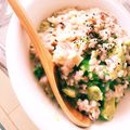 クックAX218J☆'s cooksnap of when they made 雑穀米で☆海老とアボカドの豆乳リゾット.