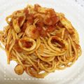 Cham♡♡'s cooksnap of when they made シーフードトマトソースパスタ.