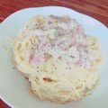 未来✾'s cooksnap of when they made フライパンひとつで簡単カルボナーラ♪.