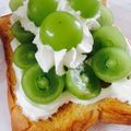 あゅん♪'s cooksnap of when they made シャインマスカットホイップ蜂蜜トースト！.