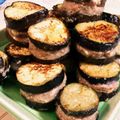 R1COAllSTA's cooksnap of when they made ナスのひき肉はさみ焼き.