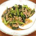 ぽんさんの's cooksnap of when they made 小松菜とひき肉のピリ辛炒め♪.