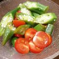 ayaakari's cooksnap of when they made 簡単‼オクラとミニトマトのマリネ.