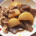 みーふー＊'s cooksnap of when they made 豚肉でこってり♪大根☆蒟蒻.