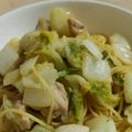 tmegu's cooksnap of when they made 鶏肉と白菜の和風スパゲッティ.