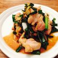 kaokaofood's cooksnap of when they made 鶏肉と韮と長葱の味噌炒め煮.