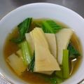hawaiipine's cooksnap of when they made たけのこと小松菜のみそ汁.