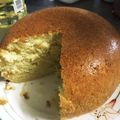 クックOP6X3S☆'s cooksnap of when they made 炊飯器で簡単ケーキ.