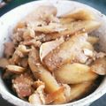 りえごん1206's cooksnap of when they made 炊飯機で急速炊き …✈ ごぼうの柔らか煮.
