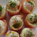percolate's cooksnap of when they made トマトベーコンチーズ焼き.