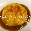 papikun's cooksnap of when they made 話題入り簡単ランチ☆卵とカニかまで天津飯.