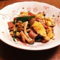 まひなこ's cooksnap of when they made しめじとベーコンの玉子炒め.
