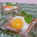 赤い電話's cooksnap of when they made 生ハムと温泉卵のお浸し.