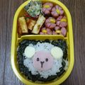 KAN＆YU's cooksnap of when they made ちょこんと♪ふわふわ羊ちゃん＊キャラ弁.