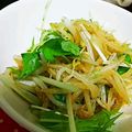 ユーロン's cooksnap of when they made もやしと水菜＊辛子醤油和え.