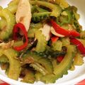 めるモちゃん's cooksnap of when they made ゴーヤとピーマン＆魚肉ソーセージの炒め物.