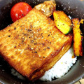 pyorohane's cooksnap of when they made 男前！厚揚げだけ丼♪.