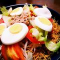 みちっくま's cooksnap of when they made 皿うどんの麺でパリパリサラダ☆.