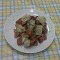 ラリー＆サラ's cooksnap of when they made ベーコンとウインナー炒め♪チーズも一緒♪.