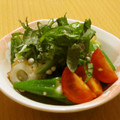 もんしゅしゅ's cooksnap of when they made オクラとトマトとちくわの梅ソース和え.