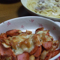ユキちゃ's cooksnap of when they made おさかなソーセージとキムチのチーズ焼き.