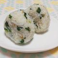 まあまま☆0403's cooksnap of when they made 野沢菜としらす干しのおにぎり.