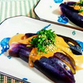 SP♪'s cooksnap of when they made 蒸し茄子のごまだれがけ.
