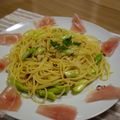 watakoco's cooksnap of when they made アスパラと生ハムのパスタ.