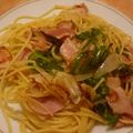 snowchild☆'s cooksnap of when they made 新玉ねぎとベーコンのパスタ♪.