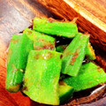 RINAmatin's cooksnap of when they made ✿おくらときゅうりの中華風あえもの✿.