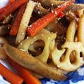 ヨッチこ's cooksnap of when they made ごぼう人参レンコンのきんぴら.