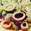 れぽ太郎's cooksnap of when they made 黄金比★イカとレタスのオイスター炒め.