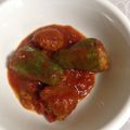 クックANLLO1☆'s cooksnap of when they made ピーマン肉詰めトマトソース煮込み.