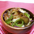 赤い電話's cooksnap of when they made レンジで簡単！なすとピーマンのおかか和え.