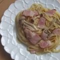 きらり流れ星's cooksnap of when they made キノコとベーコンの♡クリームパスタ.