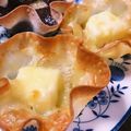 悠おかしゃん's cooksnap of when they made 餃子の皮でダブルチーズタルト♡.