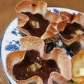 悠おかしゃん's cooksnap of when they made 超簡単☆餃子の皮でチョコバナナタルト☆.
