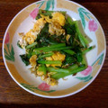 いつものごはん's cooksnap of when they made 小松菜と卵のじゃこ炒め.