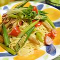 taruママ's cooksnap of when they made ♪焼き野菜いっぱい♪和風冷製パスタ☆.