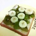 龍青空ママ's cooksnap of when they made キウイ×バナナ☆ママレードトースト＊*.