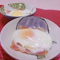 赤い電話's cooksnap of when they made レンジde目玉焼き.