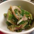 ムーミン谷のmee's cooksnap of when they made オクラとピーマンの胡麻和え.