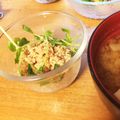 五味さん's cooksnap of when they made ピリ辛ひき肉と油揚げと豆苗のあえ物.