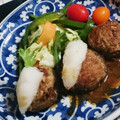 幸せまちこ's cooksnap of when they made 大根ステーキ＆大根おろしアート添え.