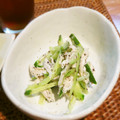 ワインパープル's cooksnap of when they made ささみときゅうりのゆかりマヨ和え.