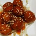 れんとんたん's cooksnap of when they made 卯の花リメイク！ケチャップあんの肉団子.